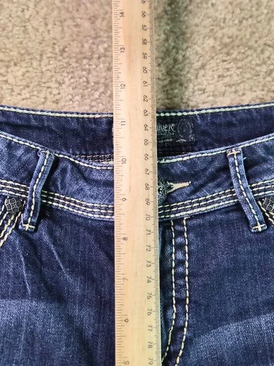 Silver Jeans Suki Shorts Women Size 31 Blue Denim Pocket Embroidery F903 - Picture 8 of 11